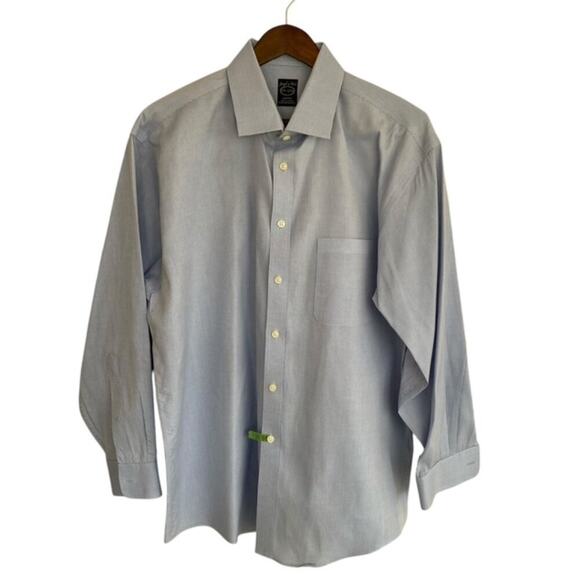 Joseph & Feiss Blue and White Small Gingham Dress Shirt - 17 1/2 - Picture 1 of 5